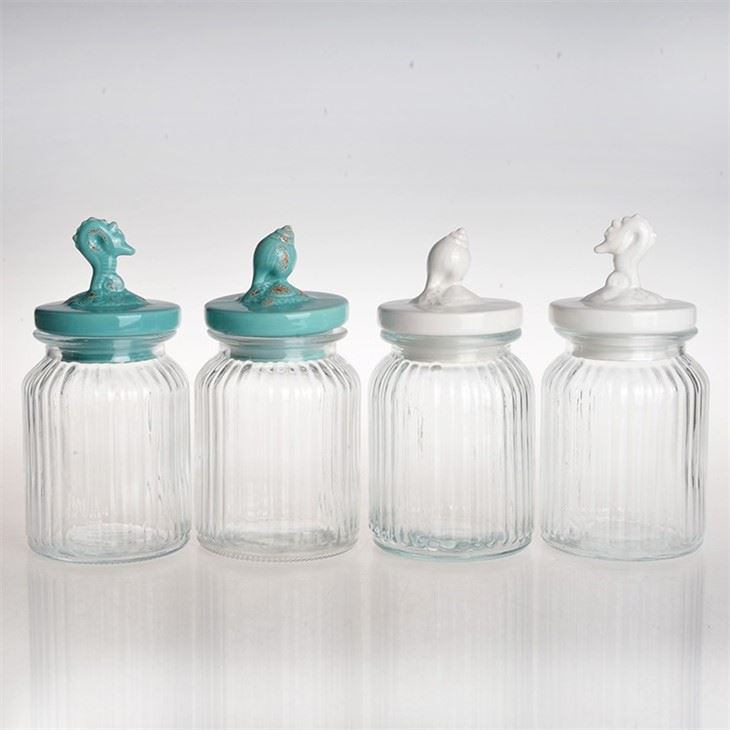 Clear Glass Food Storage Jars With Ceramic Lids