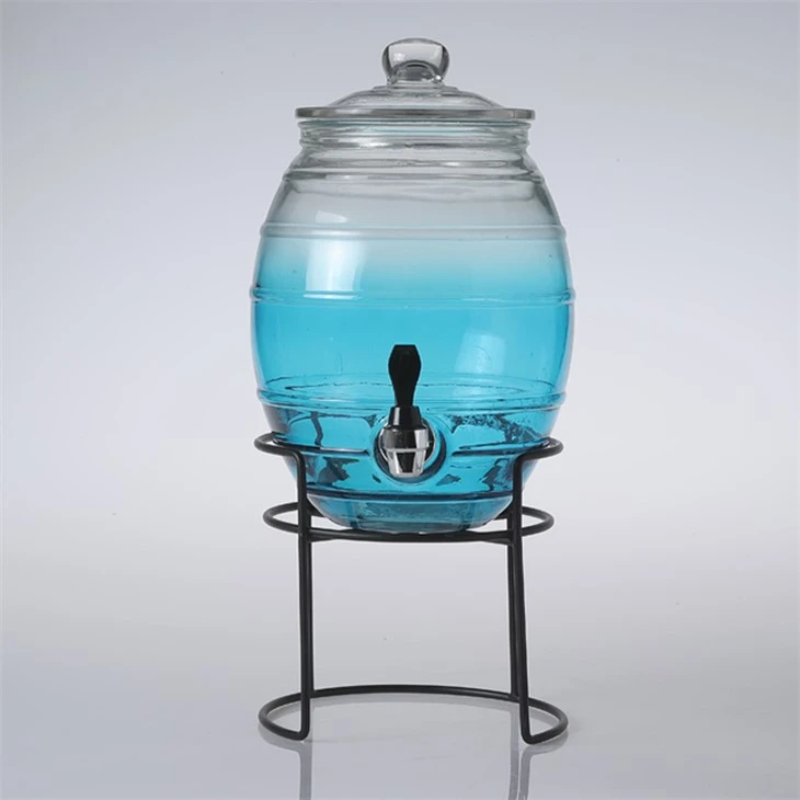 Glass Drink Dispenser For Iced Tea