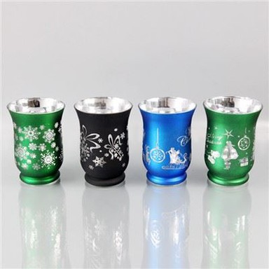 क्रिसमस ग्लास तूफान मोमबत्ती धारक