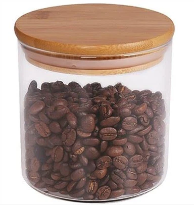 कांच और बांस के कंटेनर