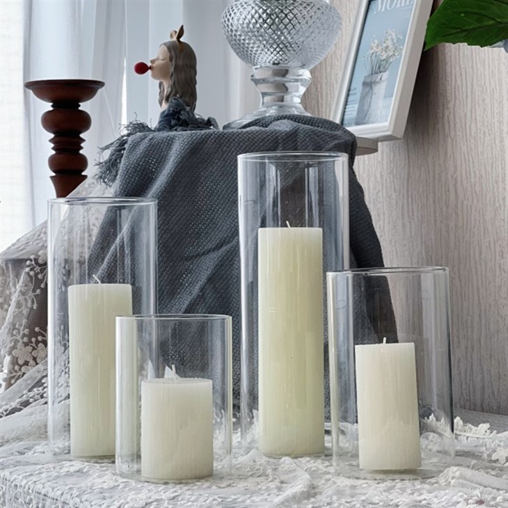 Tall Glass Candle Holder