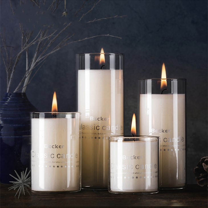 Tall Glass Candle Holder